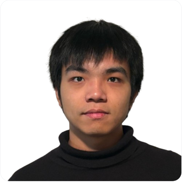 Young person with black hair wearing a black turtleneck, facing forward, neutral expression, white background.