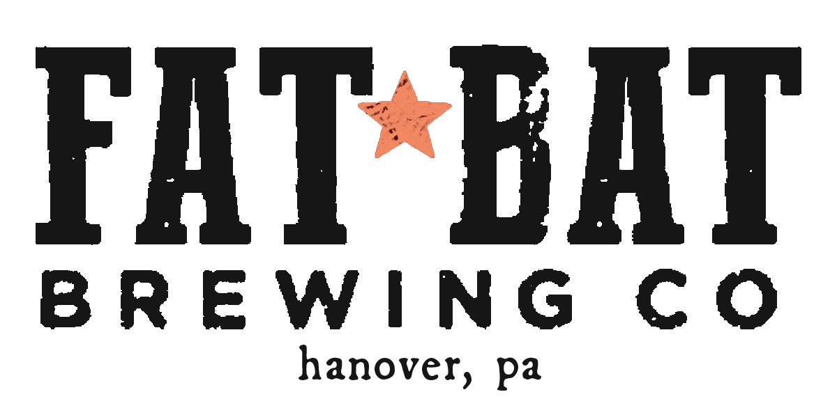 Logo for Fat Bat Brewing Co. with text and a star, located in Hanover, PA.