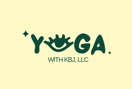 Logo with stylized text 'YOGA' and a smiling face, surrounded by small decorative elements, on a light background.